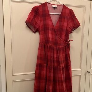 Plaid Wrap Dress Size XS